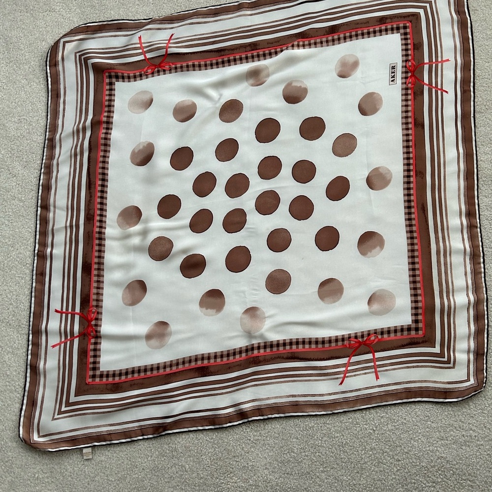 Aker 100% silk scarf - unqiue design/ Square hijab